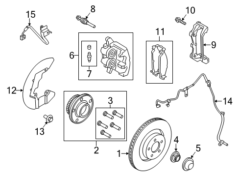 2023 Ford Mustang Brake Components Diagram 2 - Thumbnail