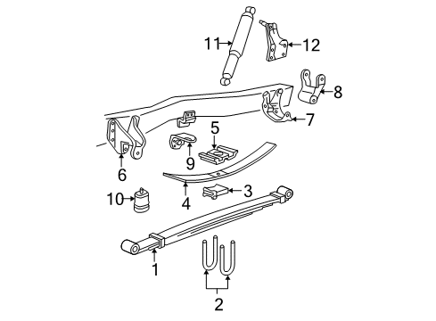 2008 Ford F-350 Super Duty Rear Suspension Components, Stabilizer Bar Diagram