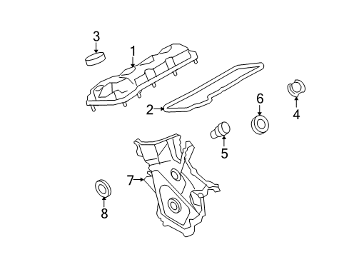 2010 Ford Fusion Valve & Timing Covers Diagram 4 - Thumbnail