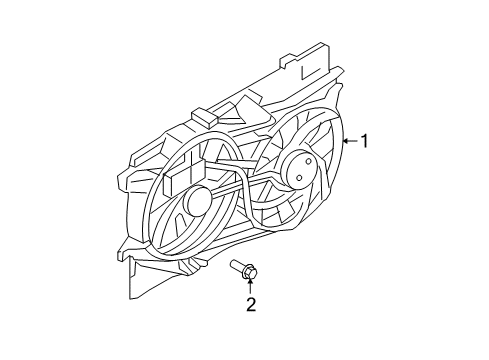 2009 Ford Flex Cooling System, Radiator, Water Pump, Cooling Fan Diagram 1 - Thumbnail