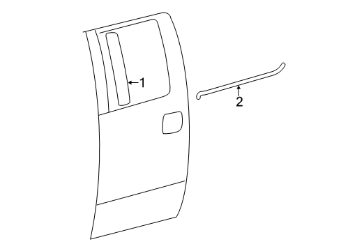 2005 Ford F-150 Exterior Trim - Rear Door Diagram