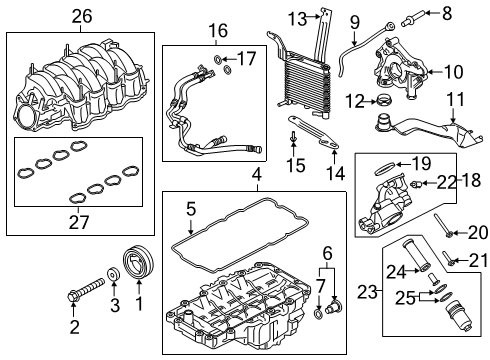 2017 Ford Mustang Sender Assembly - Oil Pressure Diagram for CM5Z-9D290-A