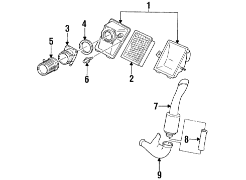 1998 Ford Taurus Cleaner Assembly Air Diagram for F8DZ9600AA