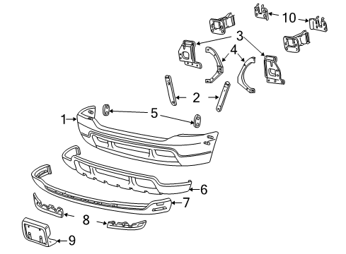 2001 Ford Excursion Front Bumper Diagram