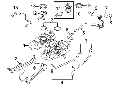 2014 Lincoln MKX Fuel System Components Diagram