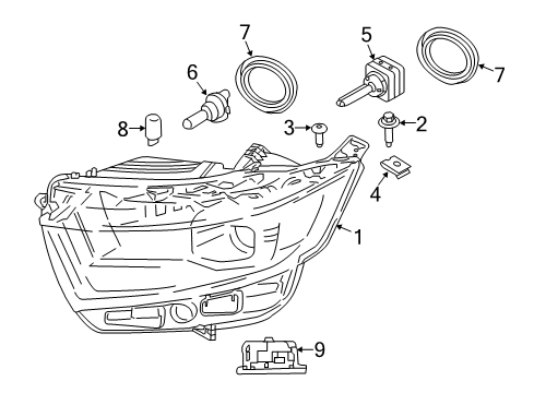 2015 Ford Edge Bulbs Diagram 2 - Thumbnail