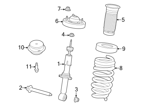 2023 Ford F-150 Lightning Shocks & Components - Rear Diagram