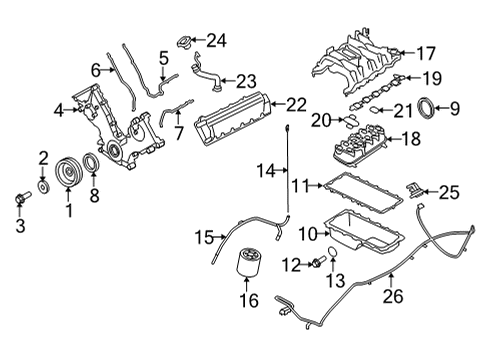 2018 Ford E-350 Super Duty Oil Level Indicator Assembly Diagram for GC2Z-6750-A