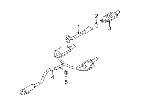 2006 Lincoln Zephyr Exhaust Components Diagram