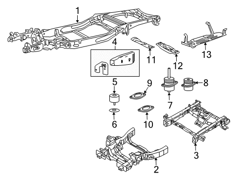 2007 Lincoln Mark LT Frame & Components Diagram