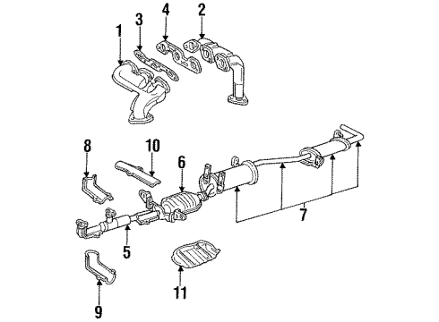 1998 Mercury Villager Exhaust Manifold Assembly Diagram for F4XY9431A