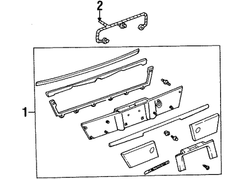 2001 Mercury Grand Marquis Reflector Assembly - Rear Diagram for F8MZ-13A565-BA