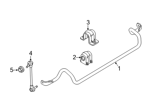 2013 Ford Flex Stabilizer Bar & Components - Front Diagram