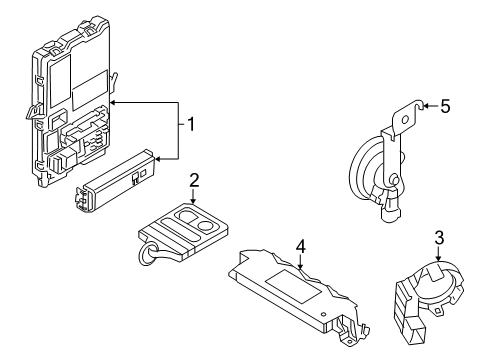 2009 Ford Mustang Keyless Entry Components Diagram