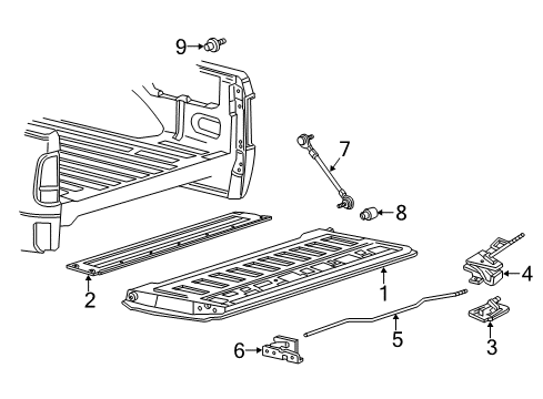 2007 Lincoln Mark LT Tail Gate Diagram