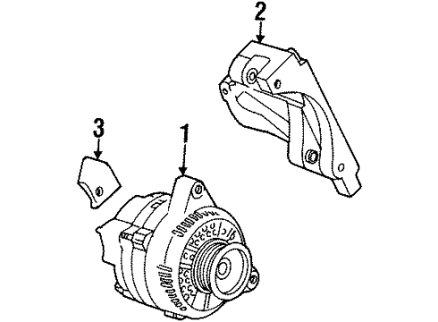 2001 Mercury Cougar Alternator Assembly Diagram for XS8Z-10V346-ADRM