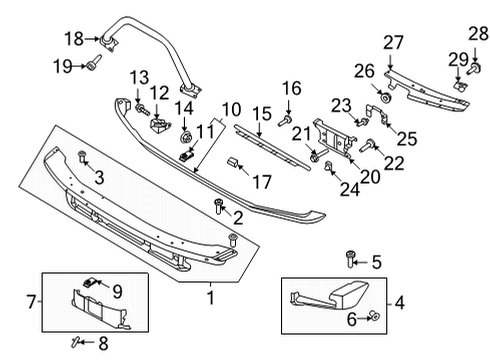 2022 Ford Bronco PLATE - BUMPER MOUNTING Diagram for M2DZ-17B984-A