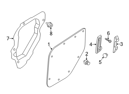 2021 Ford Transit Connect Interior Trim - Side Door Diagram 2 - Thumbnail