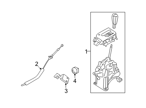 2011 Ford Escape Shifter Housing Diagram 1 - Thumbnail