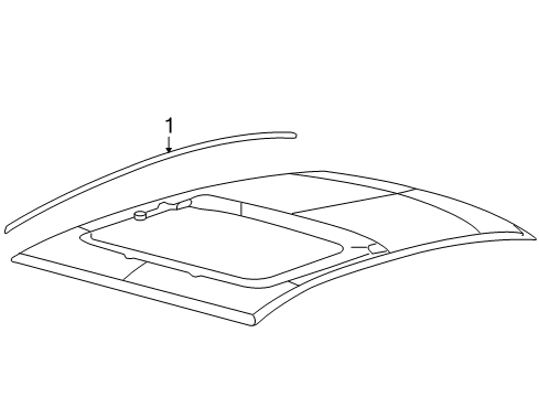 2009 Ford Fusion Exterior Trim - Roof Diagram