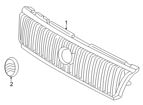 2007 Mercury Monterey Grille Assembly - Radiator Diagram for 3F2Z-8200-BAH