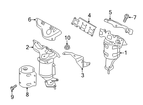 2017 Lincoln MKX Shield - Exhaust Manifold Heat Diagram for DG9Z-9A462-A