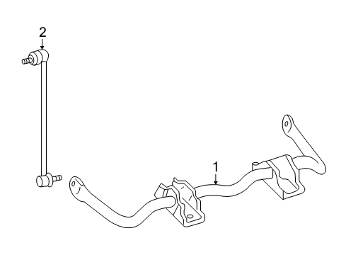 2009 Ford Flex Stabilizer Bar & Components - Front Diagram