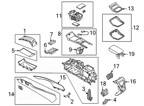 2023 Lincoln Nautilus PANEL - CONSOLE Diagram for MA1Z-5804567-CC