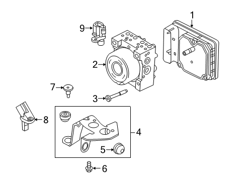 2017 Lincoln MKC ABS Components Diagram