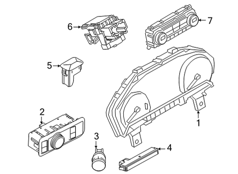 2021 Ford Bronco Sport Switches Diagram 1 - Thumbnail