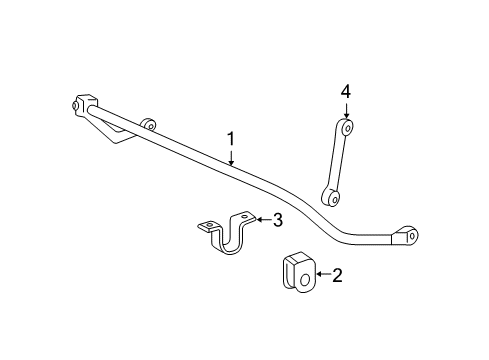 2009 Ford F-250 Super Duty Stabilizer Bar & Components - Front Diagram 1 - Thumbnail