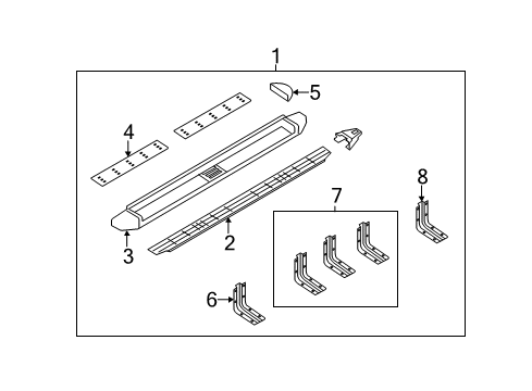 2011 Ford F-250 Super Duty Step Assembly Diagram for BC3Z-16451-AA