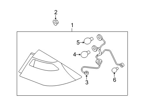 2009 Ford Taurus SOCKET ASY Diagram for 8G1Z-13410-B