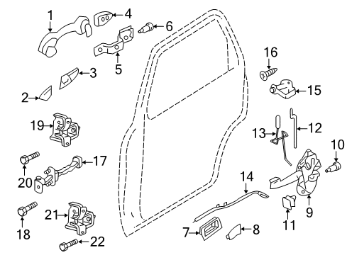 2012 Ford Escape Rear Door Diagram 7 - Thumbnail