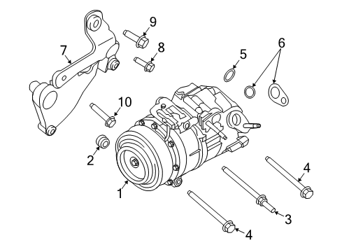 2017 Lincoln MKX A/C Condenser, Compressor & Lines Diagram 1 - Thumbnail