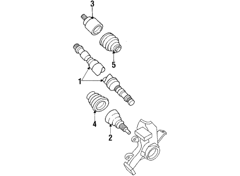 1992 Mercury Topaz Shaft Intermediate Diagram for F23Z3B414E