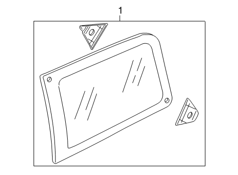 2005 Ford Focus Quarter Panel - Glass & Hardware Diagram 4 - Thumbnail