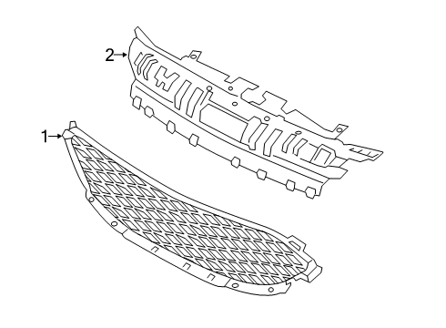 2021 Ford Escape Grille & Components Diagram 3 - Thumbnail