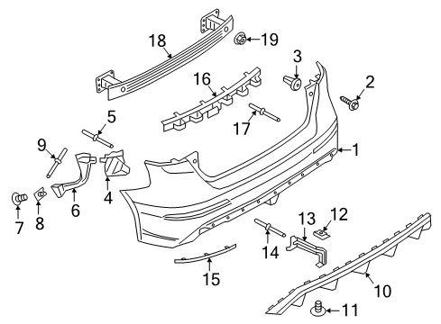 2018 Ford Focus Reflector Assembly Diagram for CM5Z-13A565-C