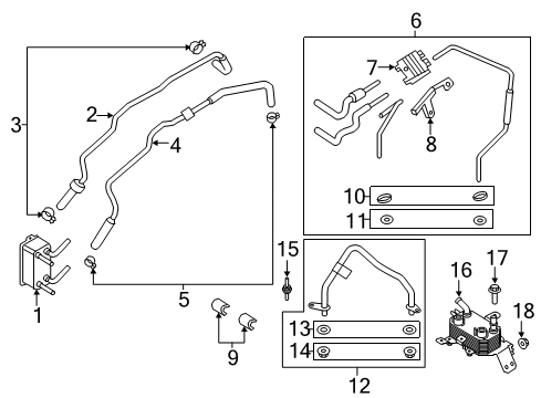 2018 Ford Fusion Oil Cooler, Transmission Diagram 1 - Thumbnail