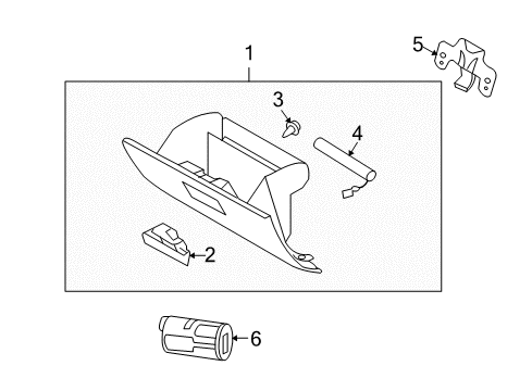 2009 Lincoln MKX Glove Box Diagram