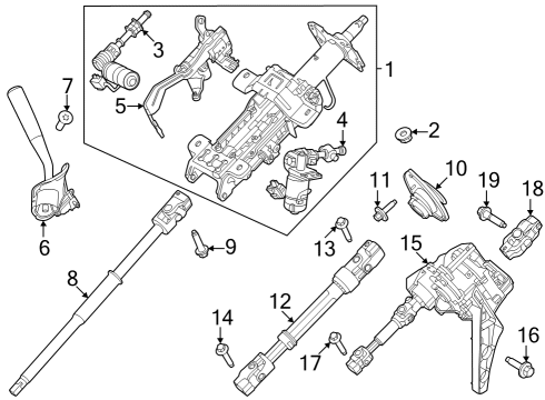 2023 Ford F-250 Super Duty Nut - Adjusting Diagram for -W520102-S437