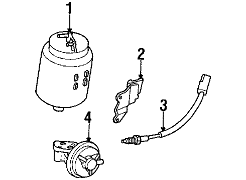 1996 Ford Probe Valve Exhaust Gas Reci Diagram for F42Z9D475C