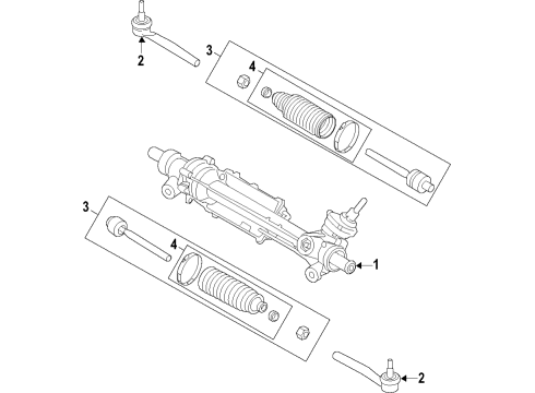 2019 Ford Ranger Steering Column & Wheel, Steering Gear & Linkage Diagram 4 - Thumbnail