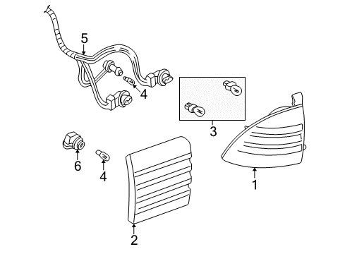 2001 Lincoln LS Tail Lamps Diagram