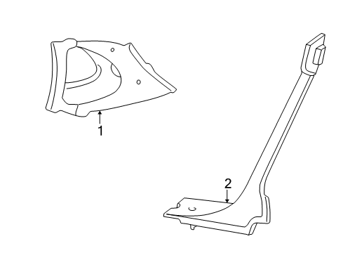 2001 Ford Taurus Trim Assembly - Quarter Diagram for YF1Z-5431012-AAB