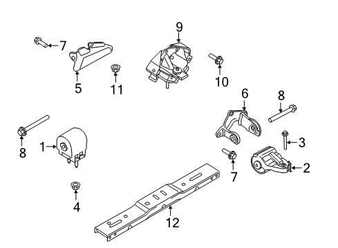 2024 Ford Expedition Engine & Trans Mounting Diagram