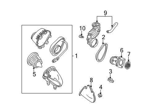 1999 Ford Mustang Air Intake Diagram 1 - Thumbnail