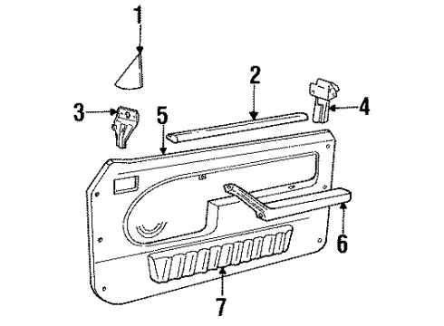 1985 Ford Mustang Part Diagram for E3ZZ7620267B