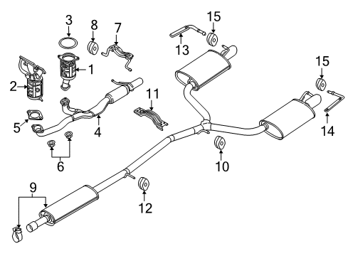 2012 Ford Explorer Exhaust Components Diagram